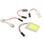 9W White Light LED Car Interior Lamp with T10 Dome + BA9S Festoon Adapter, 9W