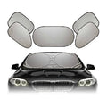 6 in 1 Summer Accessories Coated Silver Car Sun Shade Cloth Set, Random Color Delivery, 6 in 1 Sun Shade