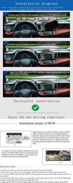 E300 5.5 inch Car OBDII / EUOBD HUD Vehicle-mounted Head Up Display Security System, Support Speed & Fuel Consumption, Overspeed Alarm,  Fuel Consumption, Water Temperature, etc., E300