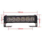 2 PCS  6 inch 6 LED 2 x 18W Car Flash Warning Light Yellow Change White Waterproof Emergency Light, DC 12V, Yellow Change White