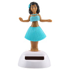 Solar Powered Bobble Head Dancing Toy Car Decoration Ornament Cute Hula Princess