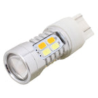 2PCS T20 10W 700LM Yellow + White Light Dual Wires 20-LED SMD 5630 Car Brake Light Lamp Bulb, Constant Current, DC 12-24V, T20 Dual Wires