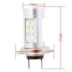 2 PCS H7 4.2W 630LM White Light 21 LED 2835 SMD Car Front Fog Light Lamp Bulb,  DC 12V, H7