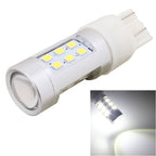 2 PCS T20 4.2W 630LM White Light Dual Wires 21 LED 2835 SMD Car Brake Light Daytime Running Light Bulb,  DC 12V, T20 Dual Wires