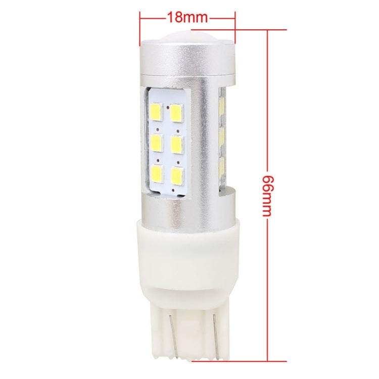 2 PCS T20 4.2W 630LM White Light Dual Wires 21 LED 2835 SMD Car Brake Light Daytime Running Light Bulb,  DC 12V, T20 Dual Wires