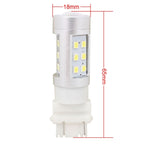 2 PCS T25 4.2W 630LM White Light Dual Wires 21 LED 2835 SMD Car Brake Light Daytime Running Light Bulb,  DC 12V, T25 Dual Wires