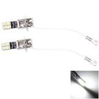 2 PCS H3 4.8W 720LM 6500K White Light 24 LED SMD 4014 Error-Free Canbus Car Clearance Lights Lamp, DC 12V, H3+4.8W 720LM/6500K