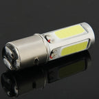 BA20D 6W White 250LM 5 LED COB Car Stop Brake Light Front Rear Turn Signal Lights for Motorcycle / Vehicles, DC 12V, 6W 250LM
