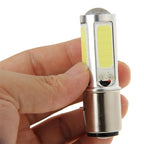 BA20D 6W White 250LM 5 LED COB Car Stop Brake Light Front Rear Turn Signal Lights for Motorcycle / Vehicles, DC 12V, 6W 250LM