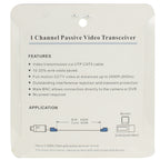 2 PCS 1 Channel Passive Video Transceiver, 1 Channel