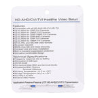 2 PCS HD 202E Enhanced Version Coaxial CVI/TVI/AHD 1CH Passive Transceiver Video Balun, 202E