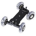 Floor Table Video Slider Track Dolly Car for DSLR Camera , Black
