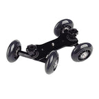 DEBO First Generation Camera Truck / Floor Table Video Slider Track Dolly Car for DSLR Camera / Camcorders, Black
