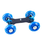 DEBO First Generation Camera Truck / Floor Table Video Slider Track Dolly Car for DSLR Camera / Camcorders, Blue