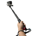 Handheld 49cm Extendable Pole Monopod with Screw for DJI, Insta360, GoPro and Other Action Cameras, Max Length: 49cm(Silver), Max Length: 49cm(Red), Max Length: 49cm(Blue), Max Length: 49cm(Gold), Max Length: 49cm(Green), Max Length: 49cm(Orange)