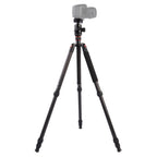 Triopo GT-2804X8.C Adjustable Portable Carbon Fiber Tripod with B-2 Aluminum Ball Head for Canon Nikon Sony DSLR Camera, GT-2804X8.C (Black), GT-2804X8.C (Gold)