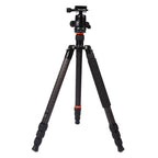 Triopo GT-2804X8.C Adjustable Portable Carbon Fiber Tripod with B-2 Aluminum Ball Head for Canon Nikon Sony DSLR Camera, GT-2804X8.C (Black), GT-2804X8.C (Gold)