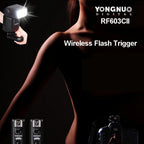 2 PCS YONGNUO RF603C II FSK 2.4GHz Wireless Flash Trigger with C1 Shutter Connecting Cable, RF603C II