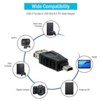 10 PCS USB Female to Mini USB Male Adapter, 10 Pcs USB Female