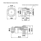 DIY 16mm 7-Pin GX16 Aviation Plug Socket Connector (5 Pcs in One Package, the Price is for 5 Pcs), 7 Pin