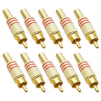 JL0924 3.5mm RCA Jack Connector (10 Pcs in One Package, the Price is for 10 Pcs), JL0924 3.5mm RCA (Red)