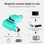 10 pcs USB Female to PS Male Convertor Plug