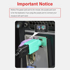 10 pcs USB Female to PS Male Convertor Plug