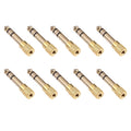 6.35mm Male to 3.5mm Female Audio Jack Adapters (10 Pcs in One Package, the Price is for 10 Pcs), 6.35mm Male to 3.5mm Female