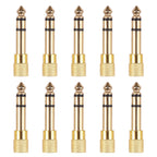 6.35mm Male to 3.5mm Female Audio Jack Adapters (10 Pcs in One Package, the Price is for 10 Pcs), 6.35mm Male to 3.5mm Female
