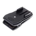 360 Degree Rotation J Shape Backpack Hat Clip Fast Clamp Mount for Xiaomi Yi Sport Camera(XM17), J Shape Backpack