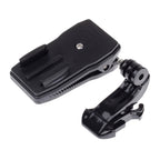 360 Degree Rotation J Shape Backpack Hat Clip Fast Clamp Mount for Xiaomi Yi Sport Camera(XM17), J Shape Backpack