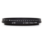 58mm ND Fader Neutral Density Adjustable Variable Filter ND 2 to ND 400 Filter, 58mm