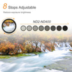 77mm ND Fader Neutral Density Adjustable Variable Filter ND 2 to ND 400 Filter, 77mm