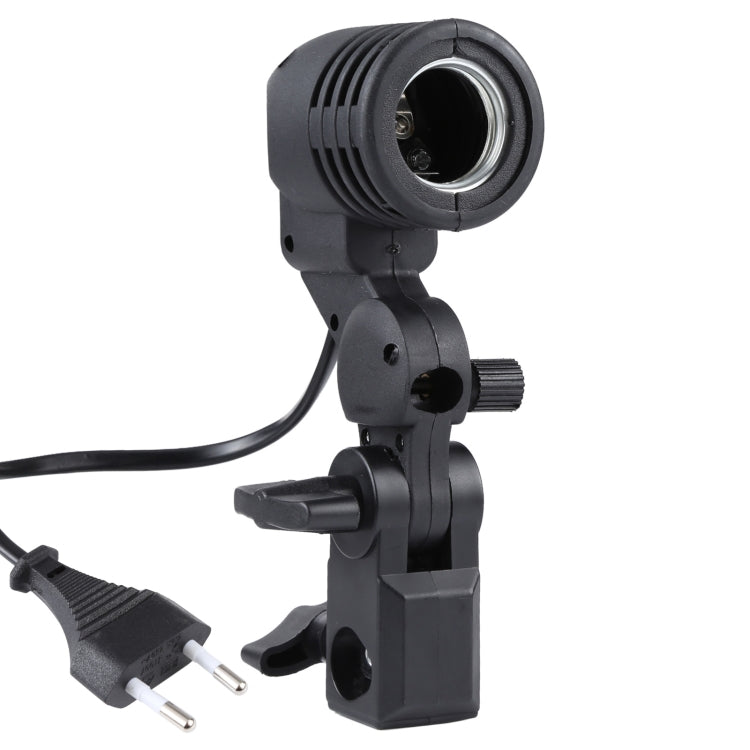 E27 AC Socket Studio Light Mount Stand Umbrella Holder