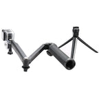 3-Way Multi Function Extendable Monopod Tripod Folding Rotating Arm Camera Handle for DJI, Insta360, GoPro and Other Action Cameras, 3-Way Monopod