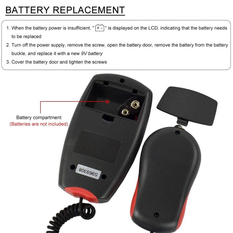 Digital Light Meter, Measuring Range: 1-100000 Lux, 1010B