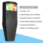5-LED Electromagnetic Radiation Detector EMF Meter Tester, Style 2  White, Style 2 Black