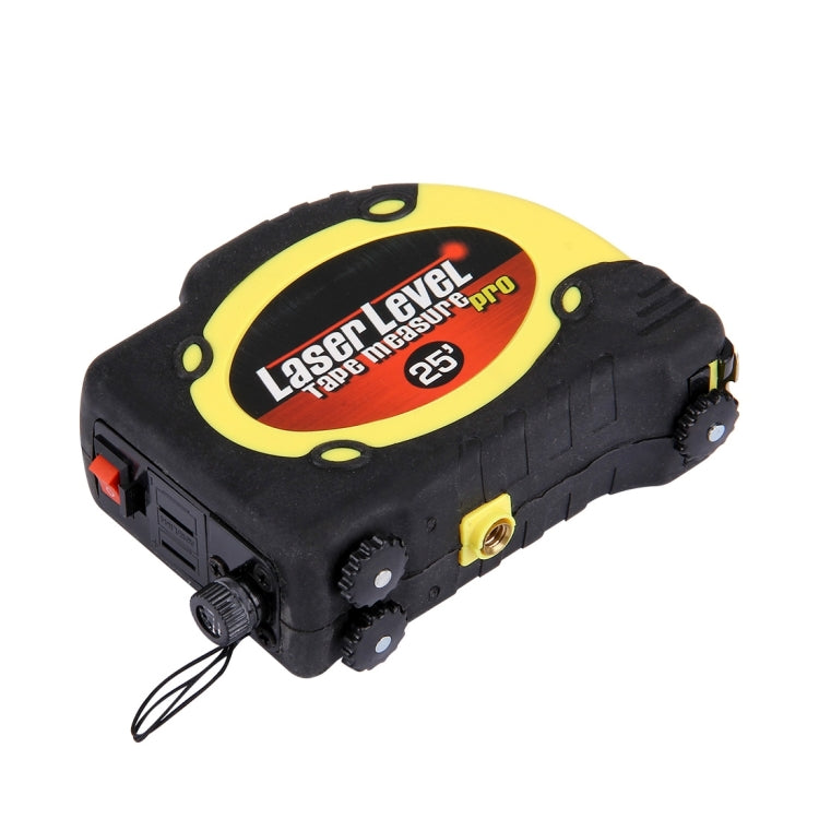 Laser Level with Tape Measure Pro (25 feet) & Belt Clip / Can be Attached to Tripod
