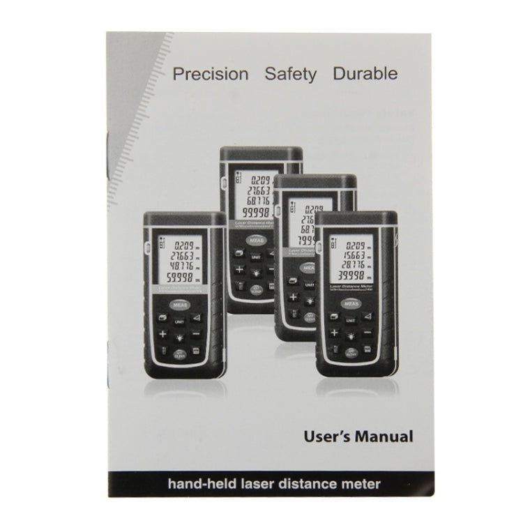 RZ-A40 1.9 inch LCD 40m Hand-held Laser Distance Meter with Level Bubble