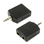 3.5mm Male to 2 Female 6.35mm Audio Adapter, 3.5mm Male to Dual 6.35mm Female