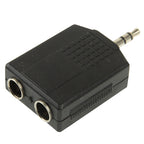 3.5mm Male to 2 Female 6.35mm Audio Adapter, 3.5mm Male to Dual 6.35mm Female