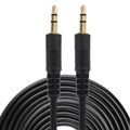 Aux Cable, 3.5mm Male Mini Plug Stereo Audio Cable, Length: 10m (Black + Gold Plated Connector), Length: 10m Black, (Gold Plated)