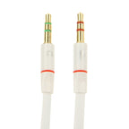 3.5mm female to 3.5mm Male Microphone Jack + 3.5mm Male Earphone Jack Adapter Cable, White