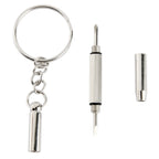 3 in 1 Professional Mini Screwdriver Repair Tool with Keychain for Watch / Mobile Phone / Camera / Glasses (Slotted + Phillips + Allen), 3 in 1 Slotted