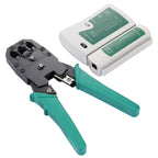 5 in 1 RJ45 Crimping Crimper Stripper Punch Down RJ11 Cat5 Cat6 Wire Line Detector Ethernet Network Cable Tester Tools Kits, 5 in 1