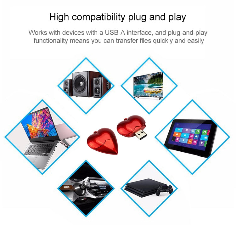 2GB Heart style USB Flash Disk, 2GB