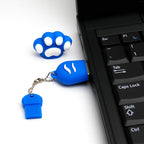 2GB Bear Paw Shaped Silicone USB 2.0 Flash Disk with Anti Dust Cup, 2GB (Blue)
