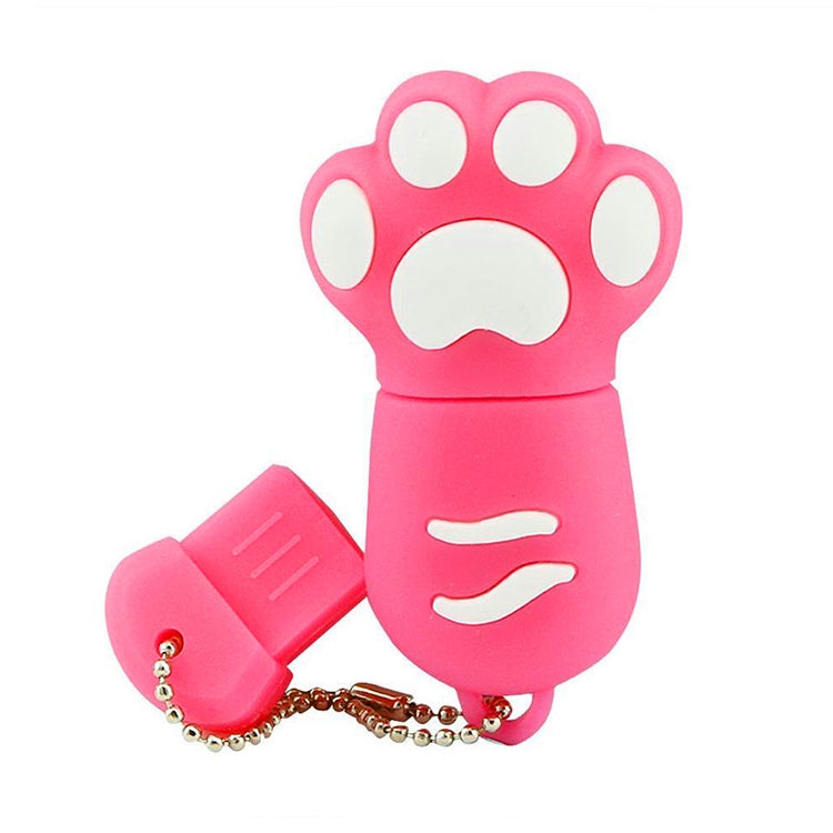 4GB Bear Paw Shaped Silicone USB 2.0 Flash Disk with Anti Dust Cup, 4GB (Red Plum)