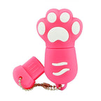 2GB Bear Paw Shaped Silicone USB 2.0 Flash Disk with Anti Dust Cup, 2GB (Red Plum)