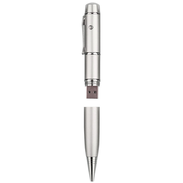 3 in 1 Laser Pen Style USB Flash Disk, Silver (8GB), 8GB (Silver)